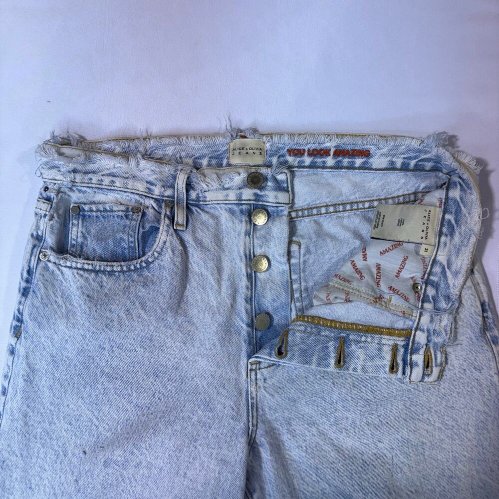 ALICE + OLIVIA AMAZING HIGH RISE BOYFRIEND JEAN XTRA DISTRESSED - 31